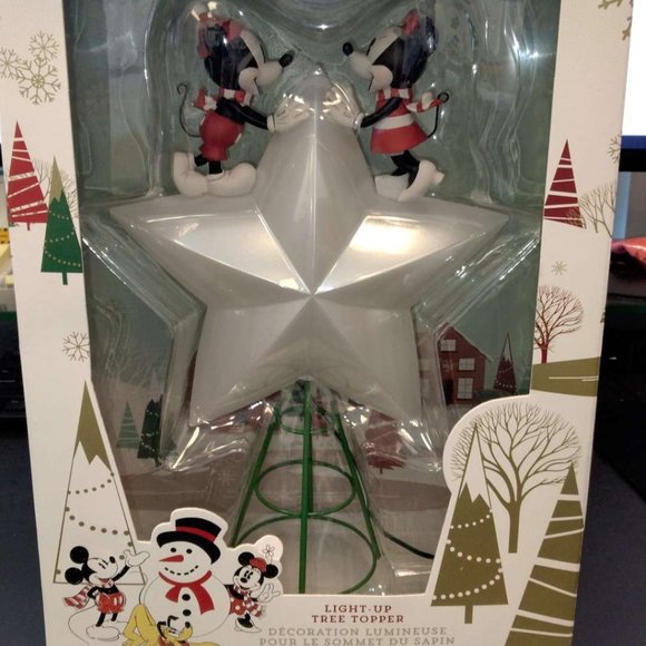 Disney Mickey and Minnie Mouse Light-Up Holiday Tree Topper - Picture 1 of 12
